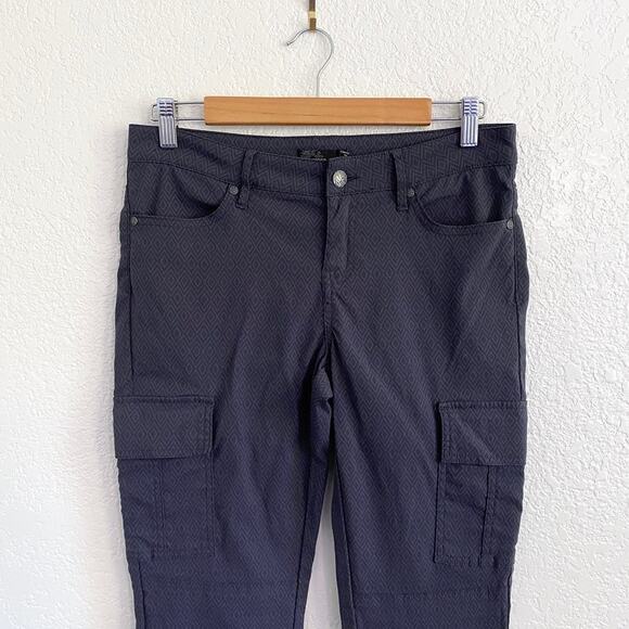 prAna Meme Skinny Cargo Pants Gray Quartz Stretch Zion Fabric Size 6 - Picture 2 of 7